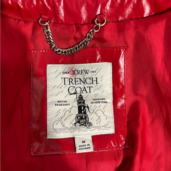 J. Crew Rain-or-shine trench in Red Patent - Picture 10 of 12